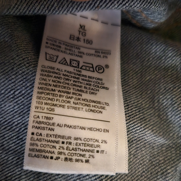 Gap Kids Denim Jacket, Size XL - Picture 4 of 4